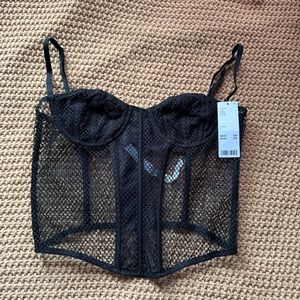 Urban outfitters corset top black